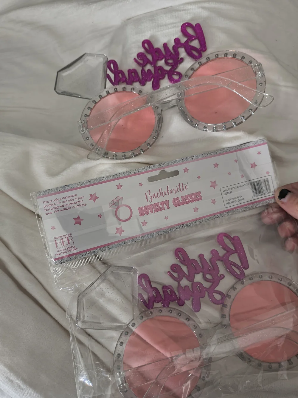 Bride Squad Pink Bachelorette Novelty Glasses - Party Accessory